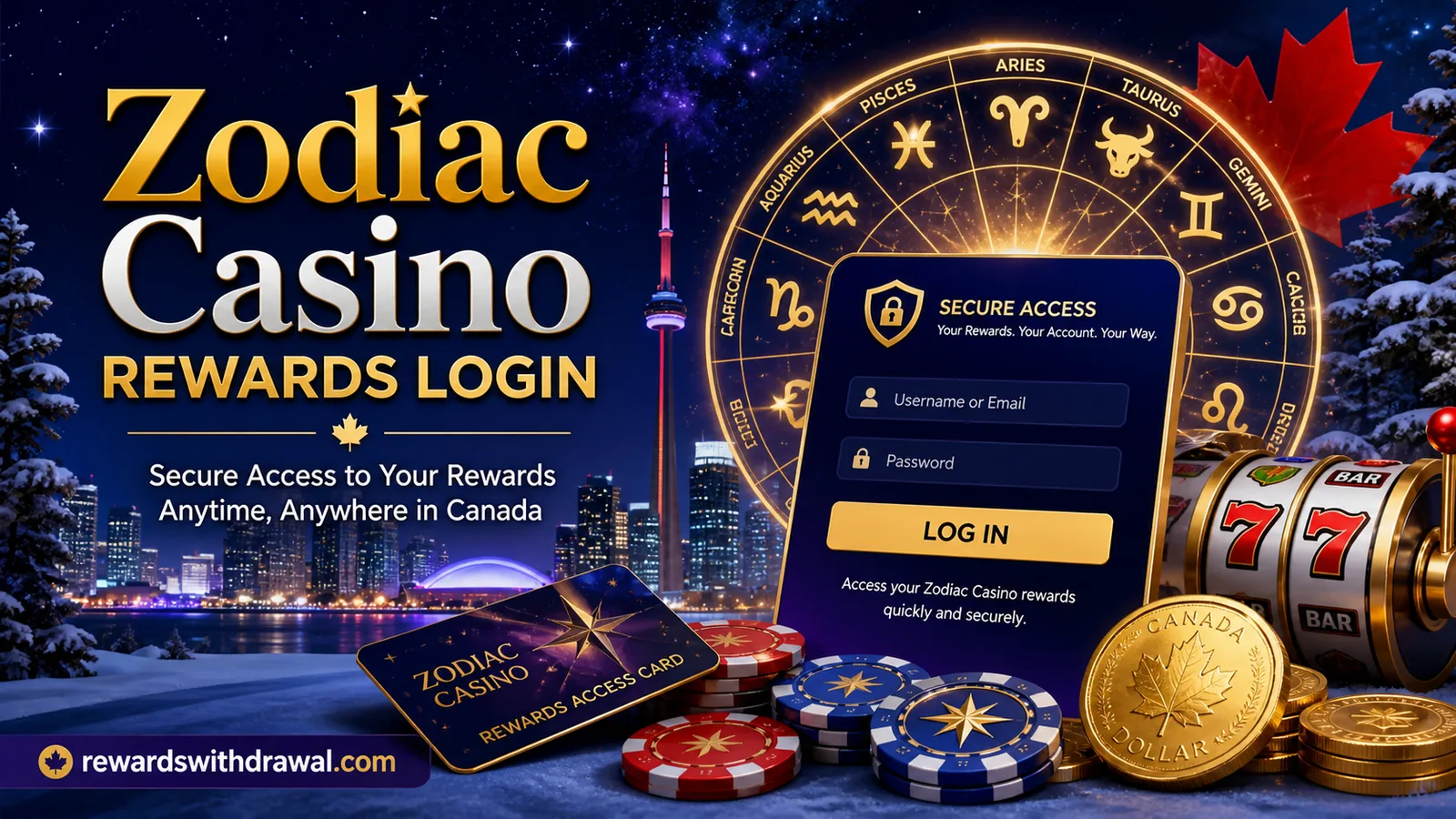 Zodiac Casino Rewards Login content banner
